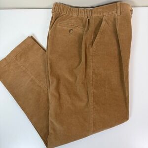 L.L.Bean Womens  Tan 10P Original Fit Comfort Waist Corduroy Pants Tan